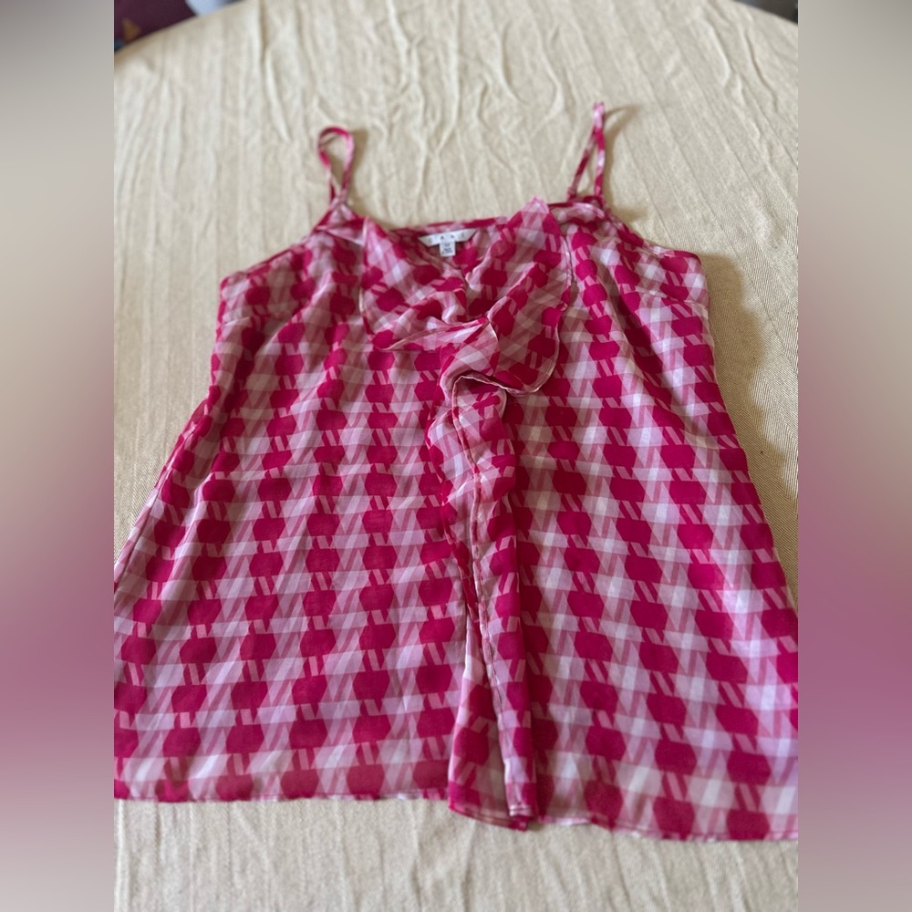 CAbi Pink Geometric Camisole Top